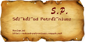 Sükösd Petróniusz névjegykártya